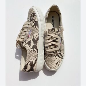 Superga Snake Print Sneakers